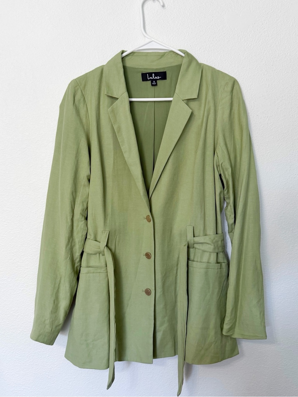 Light green blazer jacket